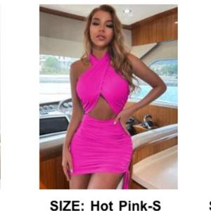 NWT. D&M Criss Cross Halter Bodycon Dress